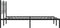 vidaXL - Bedframe - met - hoofdbord - metaal - zwart - 140x190 - cm