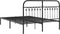 vidaXL - Bedframe - met - hoofdbord - metaal - zwart - 140x190 - cm