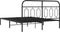 vidaXL - Bedframe - met - hoofdbord - metaal - zwart - 140x190 - cm