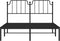 vidaXL - Bedframe - met - hoofdbord - metaal - zwart - 140x190 - cm