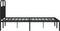 vidaXL - Bedframe - met - hoofdbord - metaal - zwart - 140x190 - cm