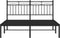 vidaXL - Bedframe - met - hoofdbord - metaal - zwart - 140x190 - cm