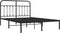 vidaXL - Bedframe - met - hoofdbord - metaal - zwart - 140x190 - cm