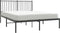 vidaXL - Bedframe - met - hoofdbord - metaal - zwart - 140x190 - cm
