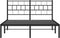 vidaXL - Bedframe - met - hoofdbord - metaal - zwart - 140x190 - cm