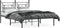 vidaXL - Bedframe - met - hoofdbord - metaal - zwart - 140x190 - cm