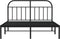 vidaXL - Bedframe - met - hoofdbord - metaal - zwart - 140x190 - cm