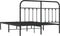 vidaXL - Bedframe - met - hoofdbord - metaal - zwart - 140x190 - cm