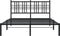 vidaXL - Bedframe - met - hoofdbord - metaal - zwart - 140x190 - cm