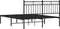 vidaXL - Bedframe - met - hoofdbord - metaal - zwart - 140x190 - cm