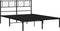 vidaXL - Bedframe - met - hoofdbord - metaal - zwart - 140x190 - cm