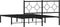vidaXL - Bedframe - met - hoofdbord - metaal - zwart - 140x190 - cm
