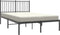 vidaXL - Bedframe - met - hoofdbord - metaal - zwart - 140x190 - cm