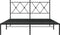 vidaXL - Bedframe - met - hoofdbord - metaal - zwart - 140x190 - cm