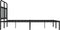 vidaXL - Bedframe - met - hoofdbord - metaal - zwart - 140x190 - cm