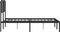 vidaXL - Bedframe - met - hoofdbord - metaal - zwart - 140x190 - cm