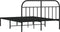 vidaXL - Bedframe - met - hoofdbord - metaal - zwart - 140x190 - cm