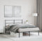 vidaXL - Bedframe - met - hoofdbord - metaal - zwart - 140x190 - cm