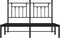 vidaXL - Bedframe - met - hoofdbord - metaal - zwart - 140x190 - cm