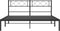 vidaXL - Bedframe - met - hoofdbord - metaal - zwart - 140x190 - cm