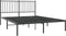 vidaXL - Bedframe - met - hoofdbord - metaal - zwart - 140x190 - cm