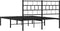 vidaXL - Bedframe - met - hoofdbord - metaal - zwart - 140x190 - cm