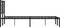vidaXL - Bedframe - met - hoofdbord - metaal - zwart - 140x190 - cm