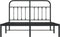 vidaXL - Bedframe - met - hoofdbord - metaal - zwart - 140x190 - cm