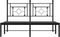vidaXL - Bedframe - met - hoofdbord - metaal - zwart - 140x190 - cm
