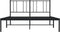 vidaXL - Bedframe - met - hoofdbord - metaal - zwart - 140x190 - cm