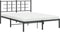 vidaXL - Bedframe - met - hoofdbord - metaal - zwart - 140x190 - cm