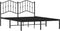 vidaXL - Bedframe - met - hoofdbord - metaal - zwart - 140x200 - cm