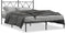 vidaXL - Bedframe - met - hoofdbord - metaal - zwart - 140x200 - cm