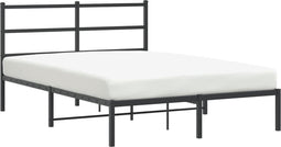 vidaXL - Bedframe - met - hoofdbord - metaal - zwart - 140x200 - cm