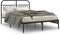 vidaXL - Bedframe - met - hoofdbord - metaal - zwart - 140x200 - cm