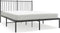 vidaXL - Bedframe - met - hoofdbord - metaal - zwart - 140x200 - cm