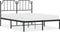 vidaXL - Bedframe - met - hoofdbord - metaal - zwart - 140x200 - cm