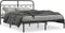 vidaXL - Bedframe - met - hoofdbord - metaal - zwart - 140x200 - cm