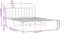 vidaXL - Bedframe - met - hoofdbord - metaal - zwart - 140x200 - cm