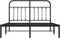 vidaXL - Bedframe - met - hoofdbord - metaal - zwart - 140x200 - cm