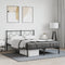 vidaXL - Bedframe - met - hoofdbord - metaal - zwart - 140x200 - cm