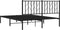 vidaXL - Bedframe - met - hoofdbord - metaal - zwart - 140x200 - cm