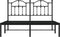 vidaXL - Bedframe - met - hoofdbord - metaal - zwart - 140x200 - cm