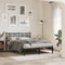vidaXL - Bedframe - met - hoofdbord - metaal - zwart - 140x200 - cm