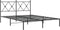 vidaXL - Bedframe - met - hoofdbord - metaal - zwart - 140x200 - cm