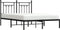 vidaXL - Bedframe - met - hoofdbord - metaal - zwart - 140x200 - cm