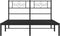 vidaXL - Bedframe - met - hoofdbord - metaal - zwart - 140x200 - cm