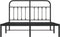 vidaXL - Bedframe - met - hoofdbord - metaal - zwart - 140x200 - cm