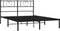 vidaXL - Bedframe - met - hoofdbord - metaal - zwart - 140x200 - cm