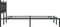 vidaXL - Bedframe - met - hoofdbord - metaal - zwart - 140x200 - cm